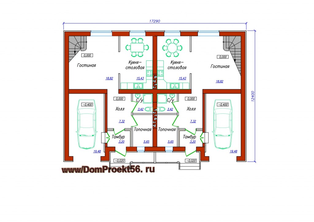 Проект дома на 2 хозяина